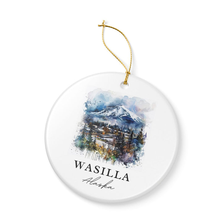 Wasilla Alaska Ornament: Unique Wasilla Alaska Souvenir, Wasilla Alaska Xmas Decor, and Authentic Wasilla Alaska Gift