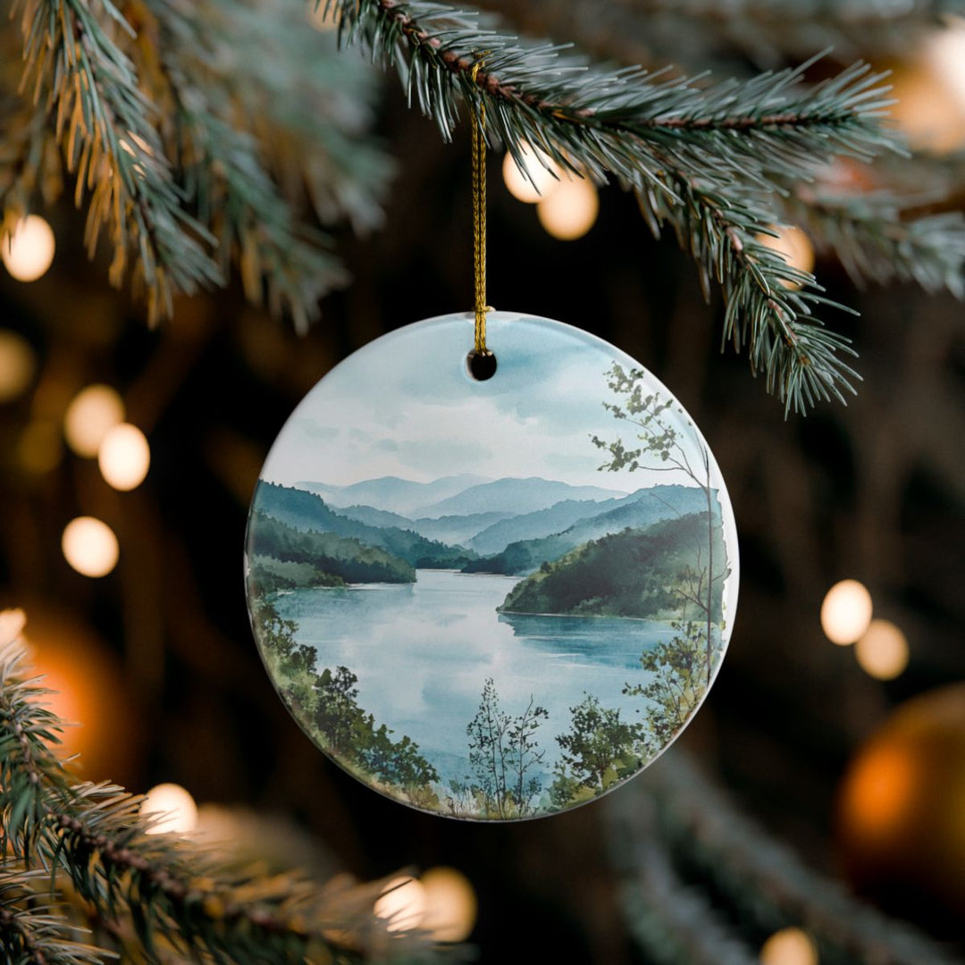 Watauga Lake Tennessee USA Ornament: Unique Watauga Lake Souvenir, Watauga Lake Tennessee Xmas Decor, and Authentic Watauga Lake Gift