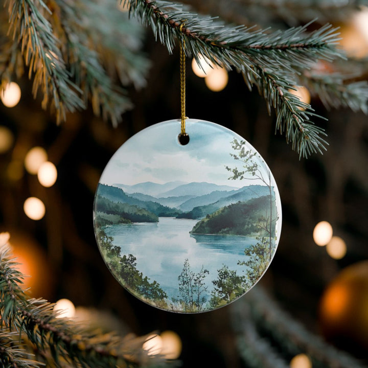 Watauga Lake Tennessee USA Ornament: Unique Watauga Lake Souvenir, Watauga Lake Tennessee Xmas Decor, and Authentic Watauga Lake Gift