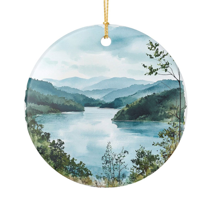 Watauga Lake Tennessee USA Ornament: Unique Watauga Lake Souvenir, Watauga Lake Tennessee Xmas Decor, and Authentic Watauga Lake Gift