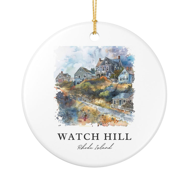 Watch Hill Rhode Island USA Ornament: Unique Watch Hill Souvenir, Watch Hill Rhode Island Xmas Decor, and Authentic Watch Hill Gift