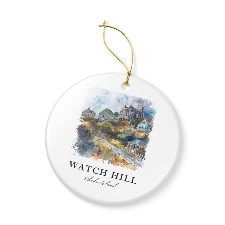 Watch Hill Rhode Island USA Ornament: Unique Watch Hill Souvenir, Watch Hill Rhode Island Xmas Decor, and Authentic Watch Hill Gift