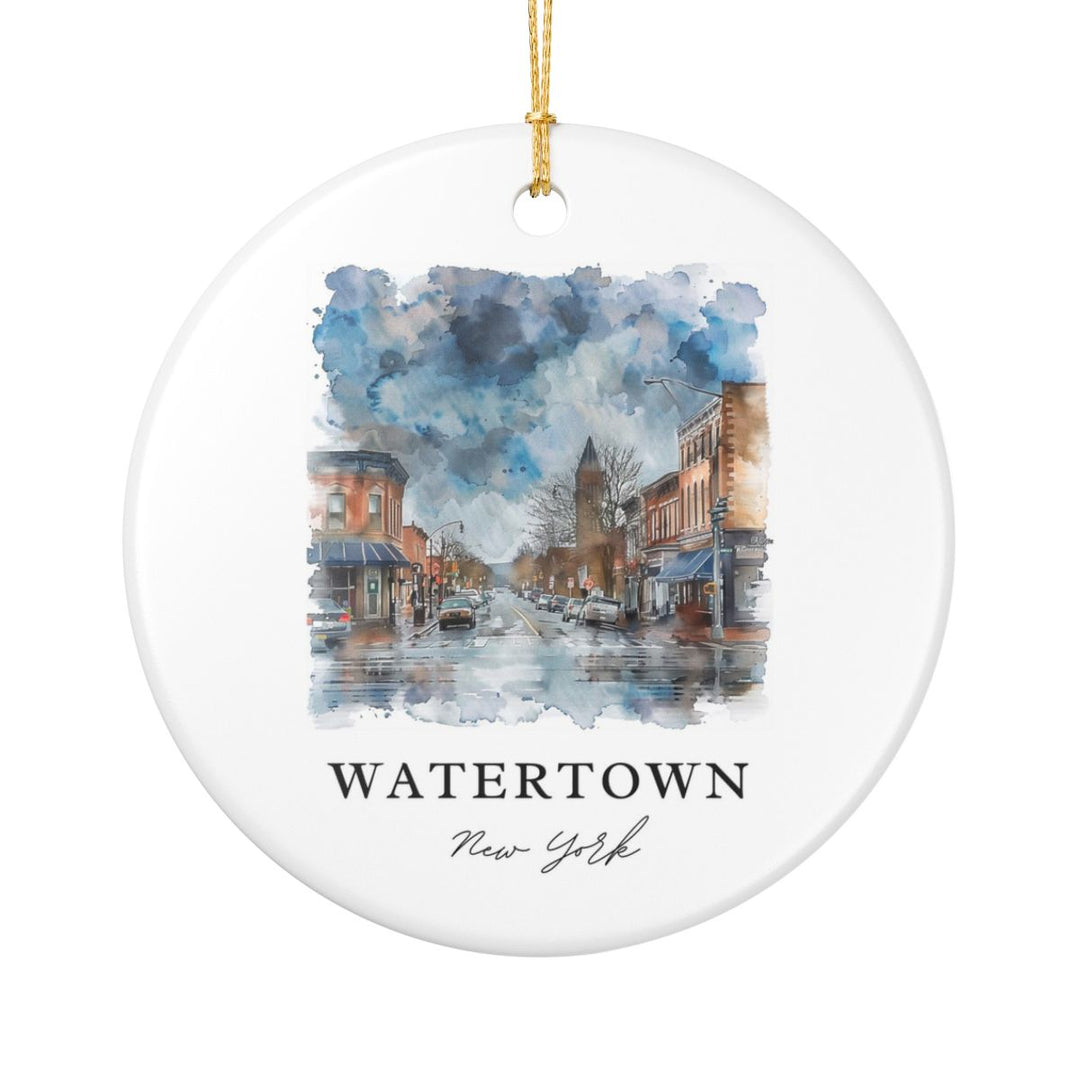 Watertown New York Ornament: Unique Watertown Souvenir, Watertown New York Xmas Decor, and Authentic Watertown Gift