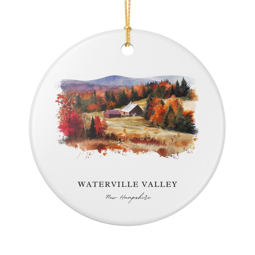 Waterville Valley New Hampshire Ornament: Unique Waterville Valley Souvenir, Waterville Valley Xmas Decor, and Authentic Waterville Valley Gift
