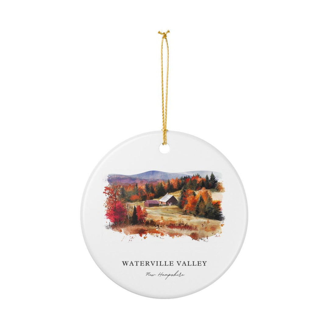 Waterville Valley New Hampshire Ornament: Unique Waterville Valley Souvenir, Waterville Valley Xmas Decor, and Authentic Waterville Valley Gift