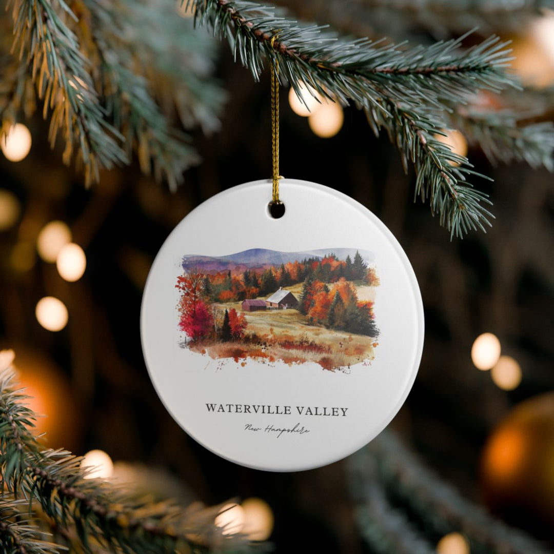 Waterville Valley New Hampshire Ornament: Unique Waterville Valley Souvenir, Waterville Valley Xmas Decor, and Authentic Waterville Valley Gift