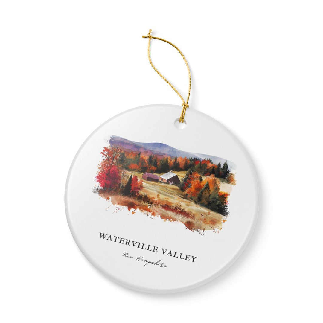 Waterville Valley New Hampshire Ornament: Unique Waterville Valley Souvenir, Waterville Valley Xmas Decor, and Authentic Waterville Valley Gift
