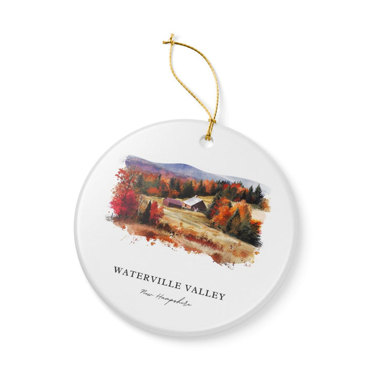 Waterville Valley New Hampshire Ornament: Unique Waterville Valley Souvenir, Waterville Valley Xmas Decor, and Authentic Waterville Valley Gift