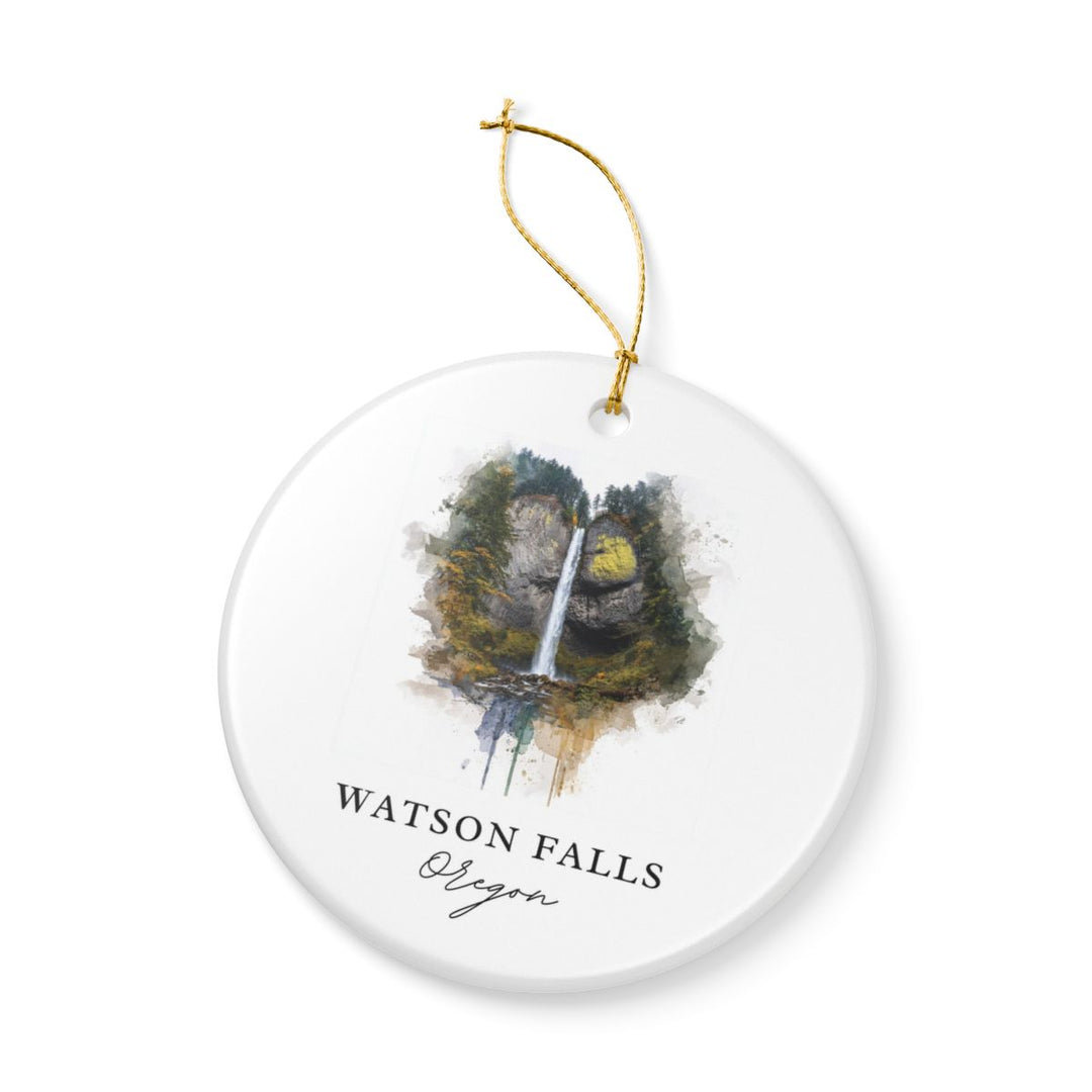 Watson Falls Oregon USA Ornament: Unique Watson Falls Souvenir, Watson Falls Oregon Xmas Decor, and Authentic Watson Falls Gift