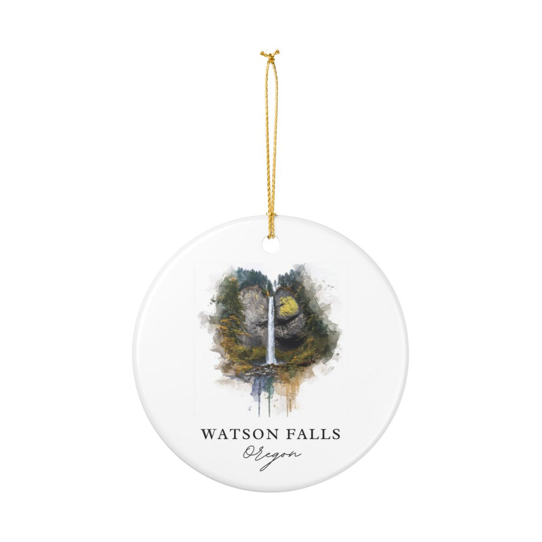 Watson Falls Oregon USA Ornament: Unique Watson Falls Souvenir, Watson Falls Oregon Xmas Decor, and Authentic Watson Falls Gift