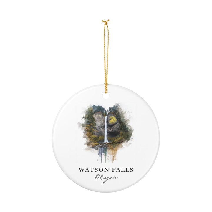 Watson Falls Oregon USA Ornament: Unique Watson Falls Souvenir, Watson Falls Oregon Xmas Decor, and Authentic Watson Falls Gift