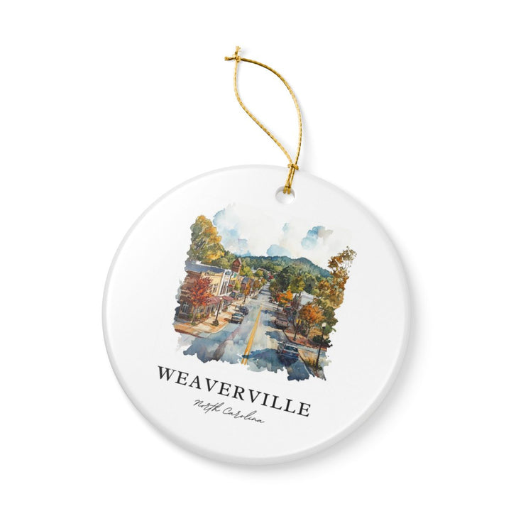Weaverville North Carolina USA Ornament: Unique Weaverville Souvenir, Weaverville North Carolina Xmas Decor, and Authentic Weaverville Gift