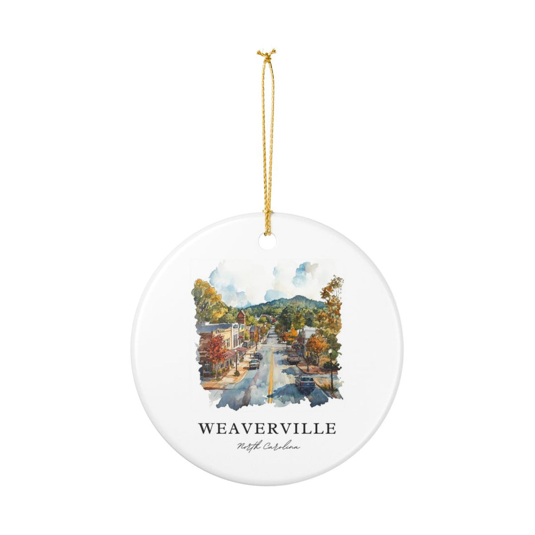 Weaverville North Carolina USA Ornament: Unique Weaverville Souvenir, Weaverville North Carolina Xmas Decor, and Authentic Weaverville Gift
