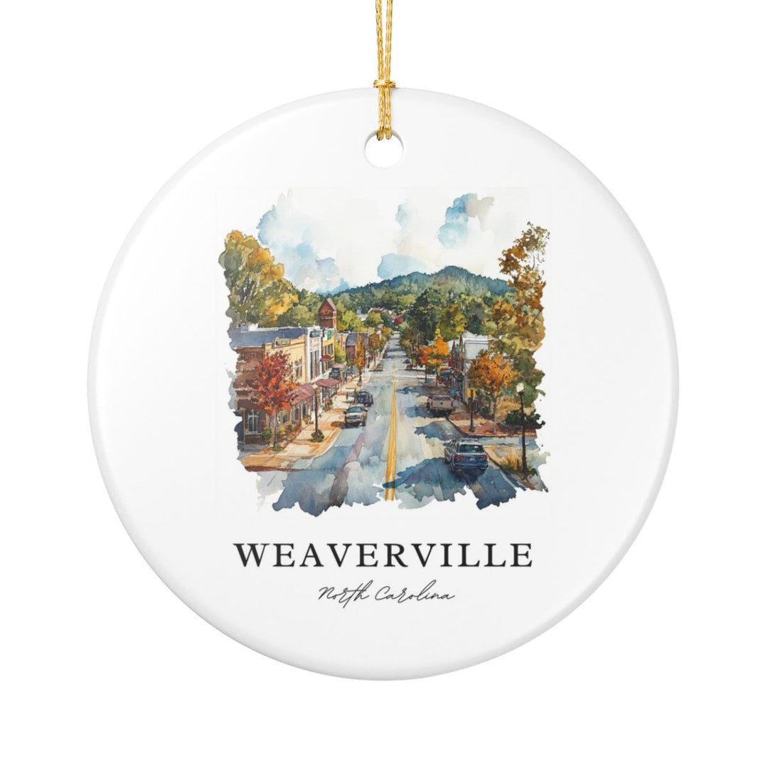 Weaverville North Carolina USA Ornament: Unique Weaverville Souvenir, Weaverville North Carolina Xmas Decor, and Authentic Weaverville Gift