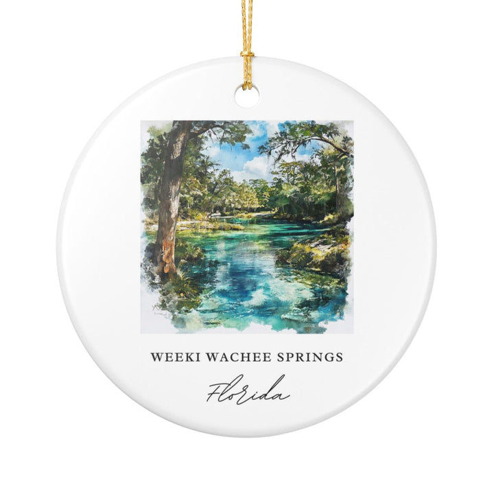 Weeki Wachee Springs Ornament: Unique Weeki Wachee Springs Souvenir, Weeki Wachee Springs Xmas Decor, and Authentic Weeki Wachee Springs Gift