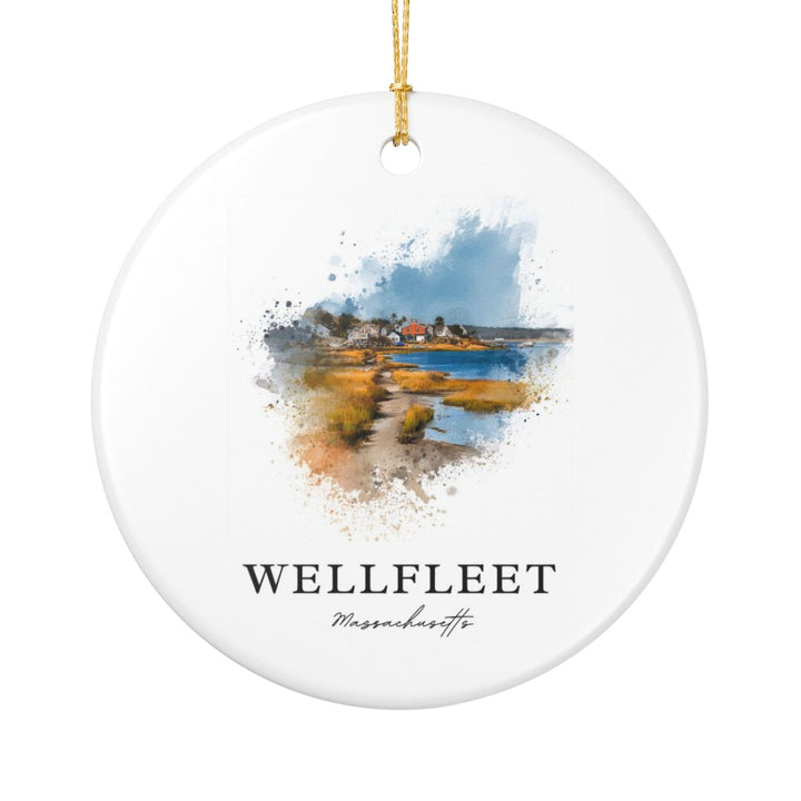 Wellfleet Massachusetts Ornament: Unique Wellfleet Souvenir, Wellfleet Massachusetts Xmas Decor, and Authentic Wellfleet Gift