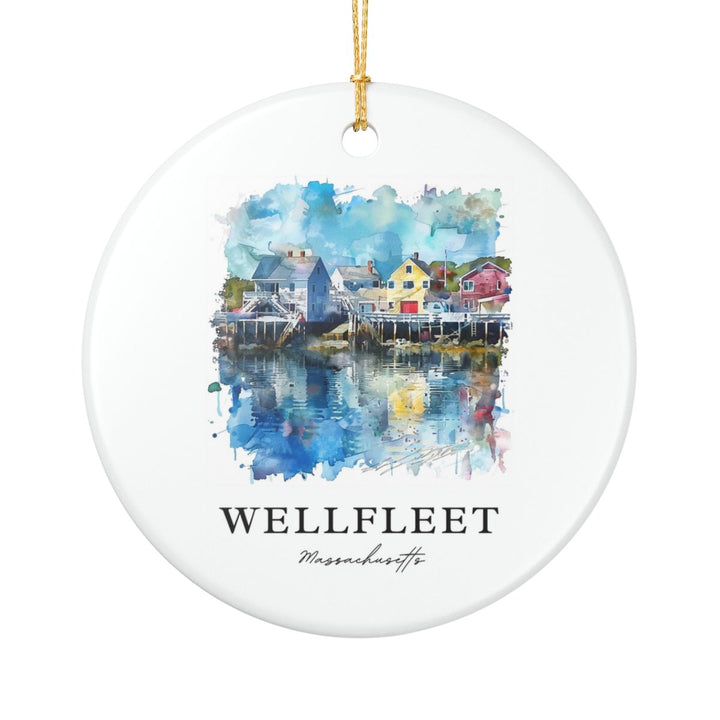 Wellfleet Massachusetts USA Ornament: Unique Wellfleet Souvenir, Wellfleet Massachusetts Xmas Decor, and Authentic Wellfleet Gift