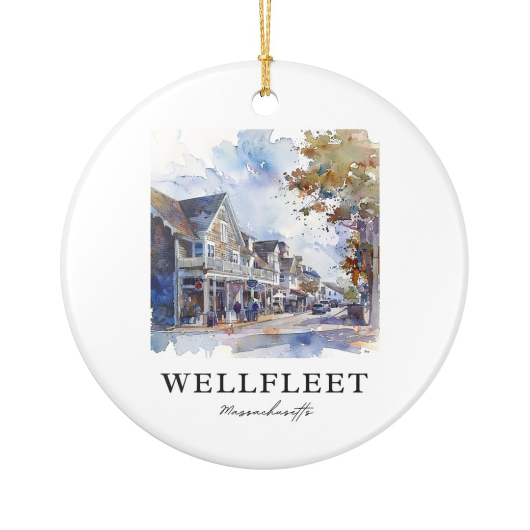 Wellfleet Massachusetts USA Ornament: Unique Wellfleet Souvenir, Wellfleet Massachusetts Xmas Decor, and Authentic Wellfleet Gift