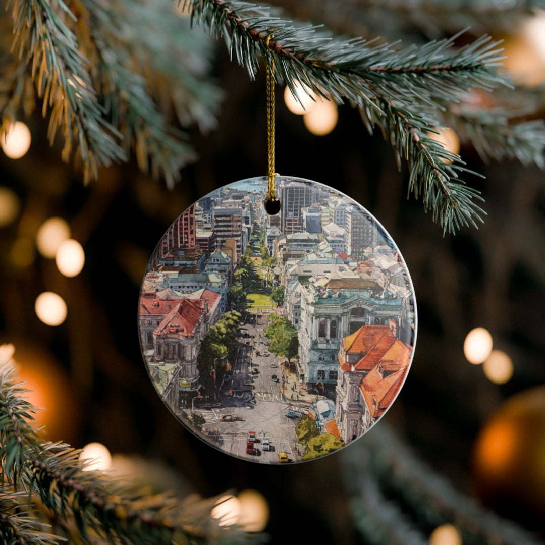 Wellington New Zealand Ornament: Unique Wellington New Zealand Souvenir, Wellington New Zealand Xmas Decor, and Authentic Wellington New Zealand Gift