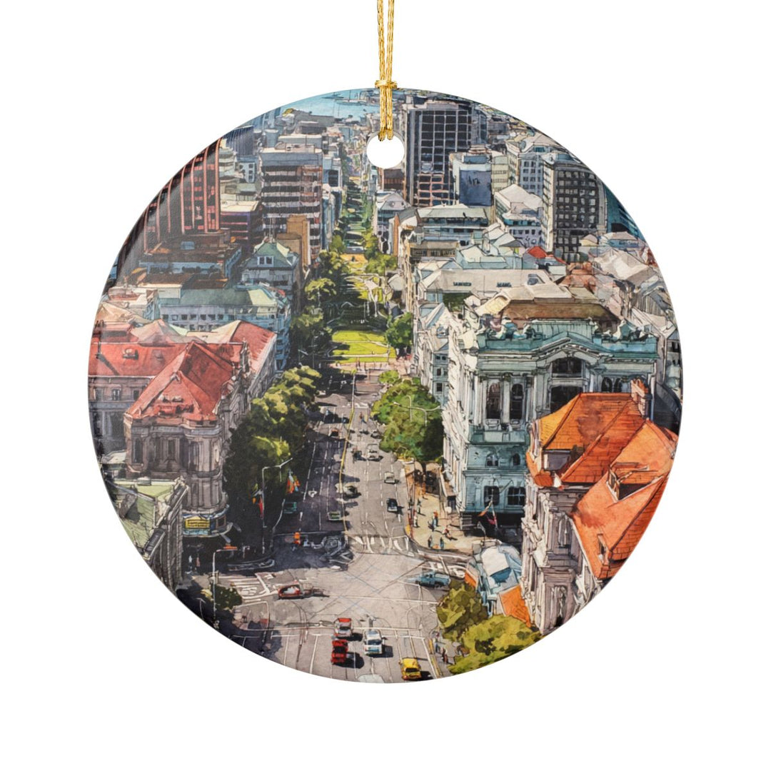 Wellington New Zealand Ornament: Unique Wellington New Zealand Souvenir, Wellington New Zealand Xmas Decor, and Authentic Wellington New Zealand Gift