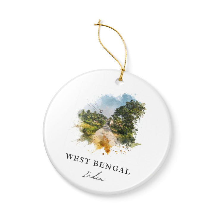 West Bengal India Ornament: Unique West Bengal Souvenir, West Bengal India Xmas Decor, and Authentic West Bengal Gift
