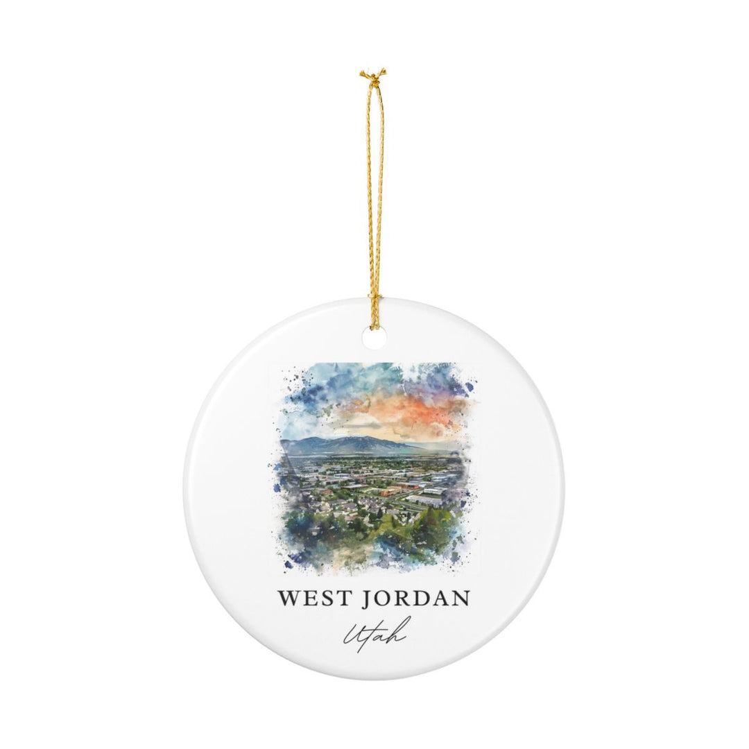West Jordan Utah Ornament: Unique West Jordan Souvenir, West Jordan Utah Xmas Decor, and Authentic West Jordan Gift