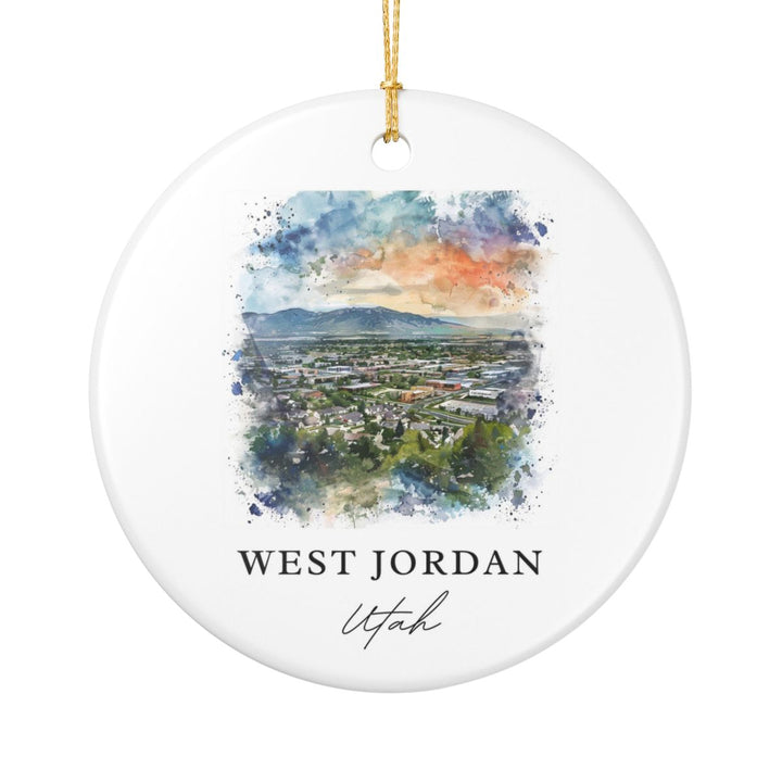 West Jordan Utah Ornament: Unique West Jordan Souvenir, West Jordan Utah Xmas Decor, and Authentic West Jordan Gift