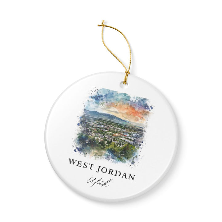 West Jordan Utah Ornament: Unique West Jordan Souvenir, West Jordan Utah Xmas Decor, and Authentic West Jordan Gift