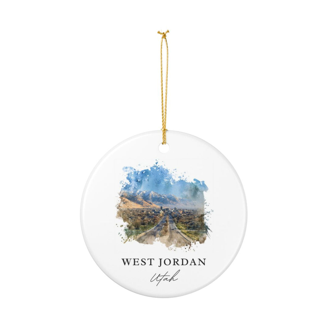 West Jordan Utah Ornament: Unique West Jordan Souvenir, West Jordan Utah Xmas Decor, and Authentic West Jordan Gift