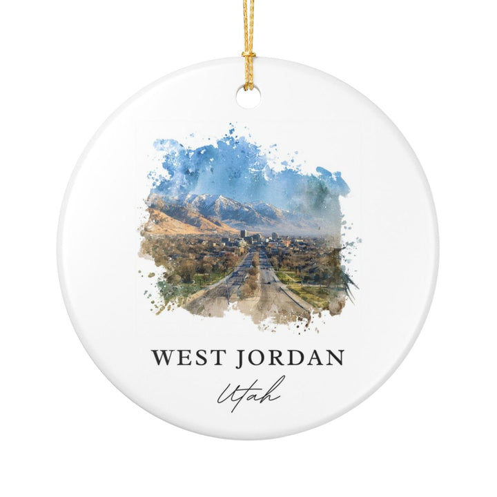 West Jordan Utah Ornament: Unique West Jordan Souvenir, West Jordan Utah Xmas Decor, and Authentic West Jordan Gift