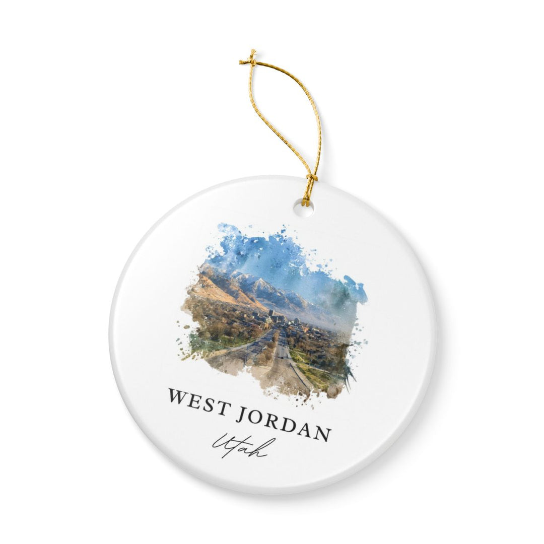 West Jordan Utah Ornament: Unique West Jordan Souvenir, West Jordan Utah Xmas Decor, and Authentic West Jordan Gift