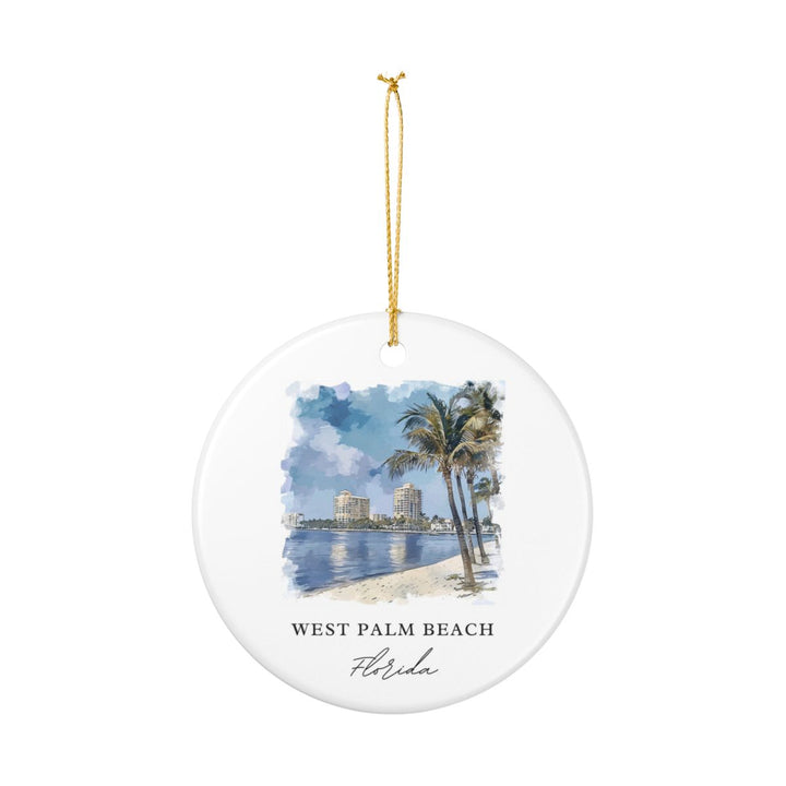 West Palm Beach Florida Ornament: Unique West Palm Beach Souvenir, West Palm Beach Florida Xmas Decor, and Authentic West Palm Beach Gift