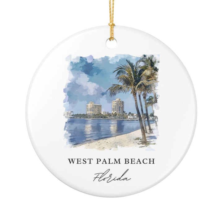 West Palm Beach Florida Ornament: Unique West Palm Beach Souvenir, West Palm Beach Florida Xmas Decor, and Authentic West Palm Beach Gift
