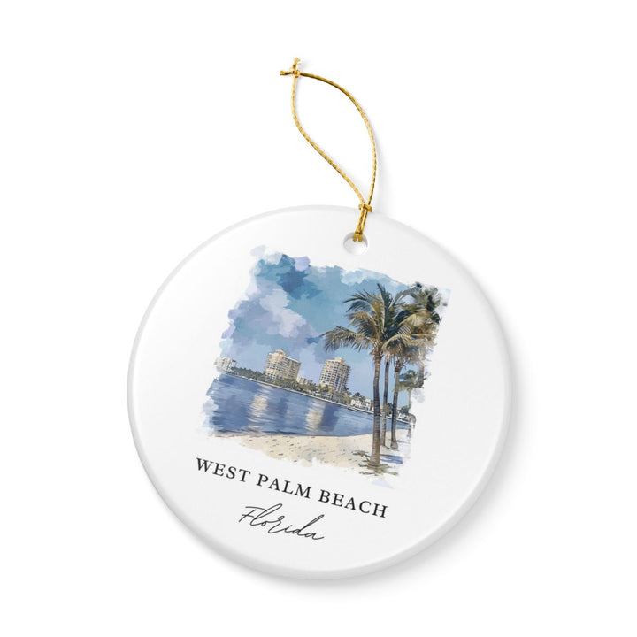 West Palm Beach Florida Ornament: Unique West Palm Beach Souvenir, West Palm Beach Florida Xmas Decor, and Authentic West Palm Beach Gift