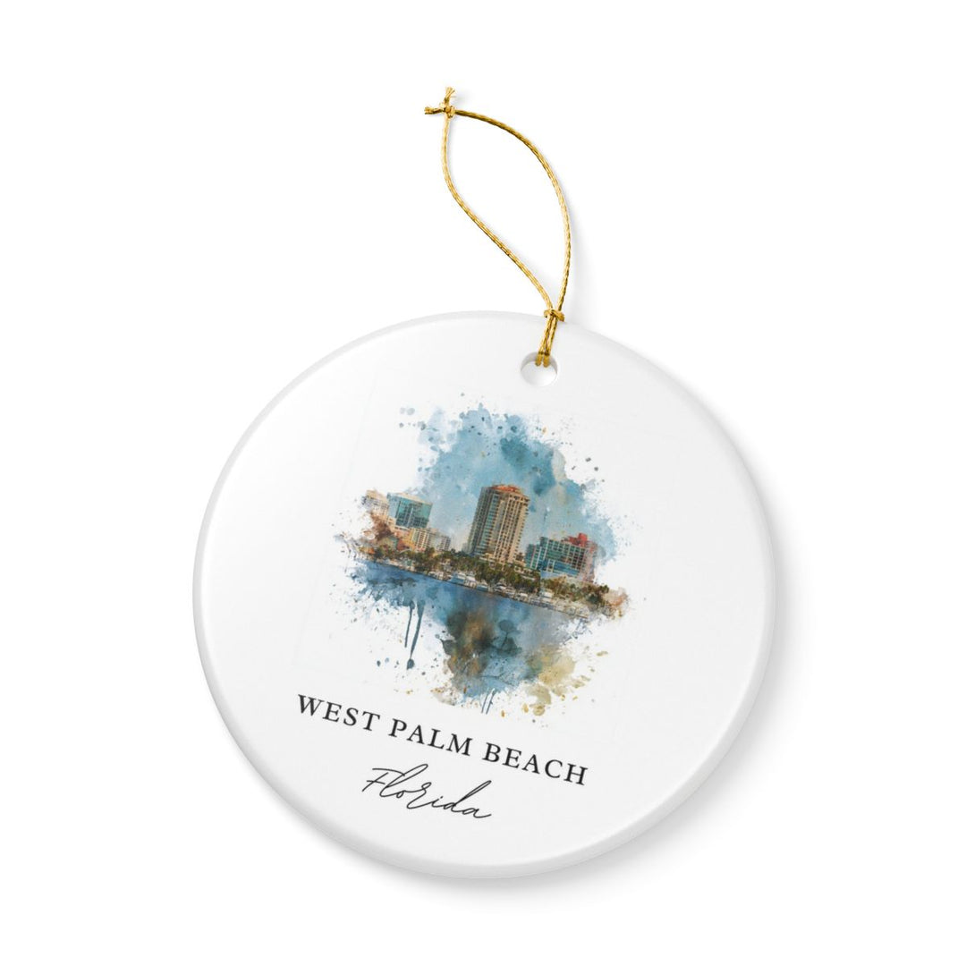 West Palm Beach Florida Ornament: Unique West Palm Beach Souvenir, West Palm Beach Florida Xmas Decor, and Authentic West Palm Beach Gift