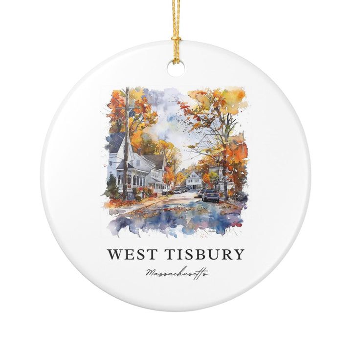 West Tisbury Massachusetts USA Ornament: Unique West Tisbury Souvenir, West Tisbury Massachusetts Xmas Decor, and Authentic West Tisbury Gift