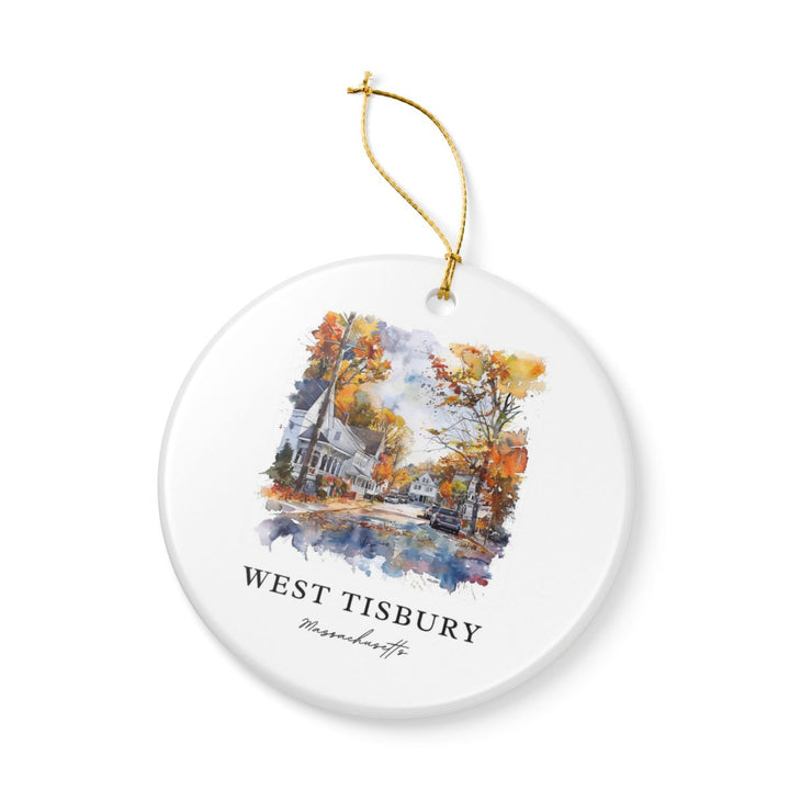 West Tisbury Massachusetts USA Ornament: Unique West Tisbury Souvenir, West Tisbury Massachusetts Xmas Decor, and Authentic West Tisbury Gift