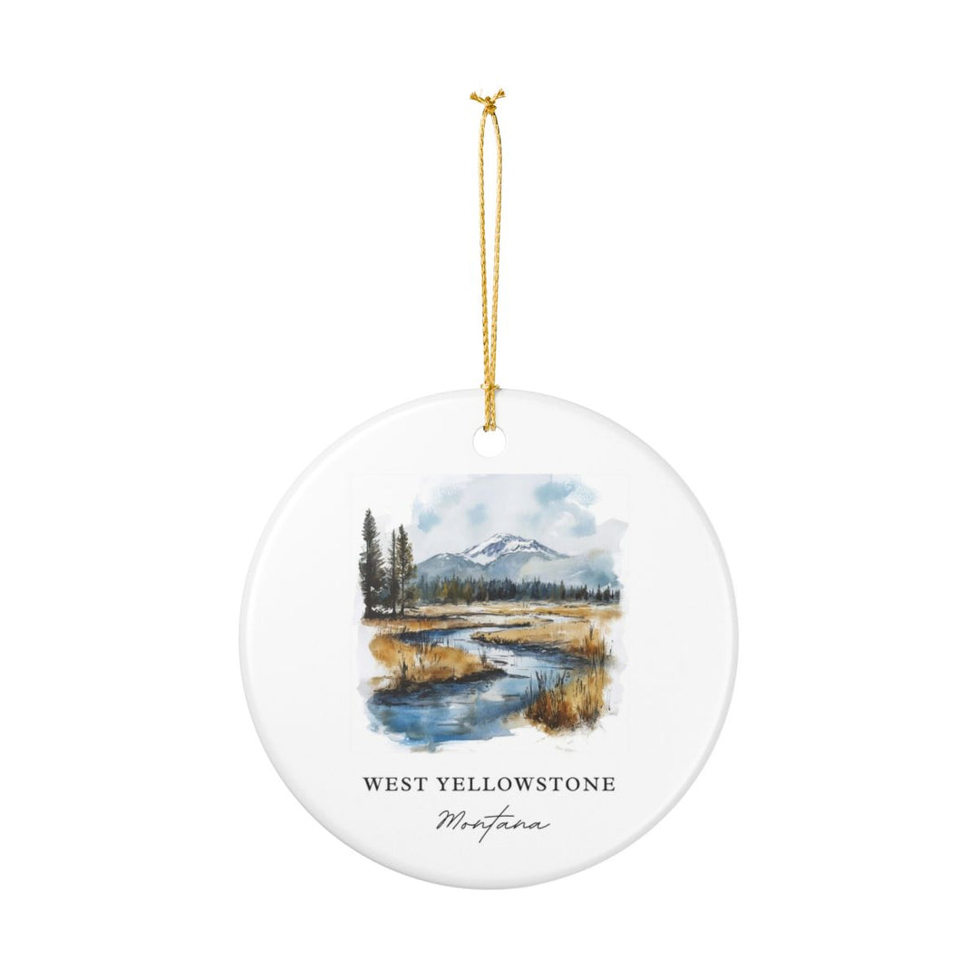 West Yellowstone Montana USA Ornament: Unique West Yellowstone Souvenir, West Yellowstone Montana Xmas Decor, and Authentic West Yellowstone Gift
