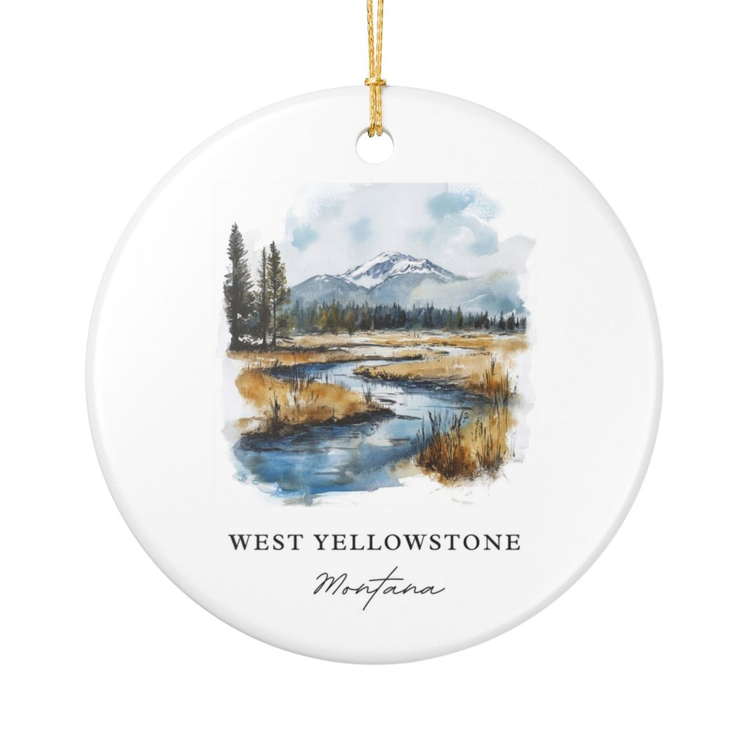 West Yellowstone Montana USA Ornament: Unique West Yellowstone Souvenir, West Yellowstone Montana Xmas Decor, and Authentic West Yellowstone Gift
