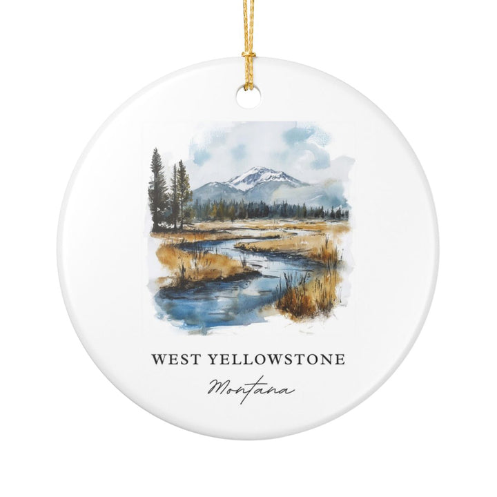 West Yellowstone Montana USA Ornament: Unique West Yellowstone Souvenir, West Yellowstone Montana Xmas Decor, and Authentic West Yellowstone Gift