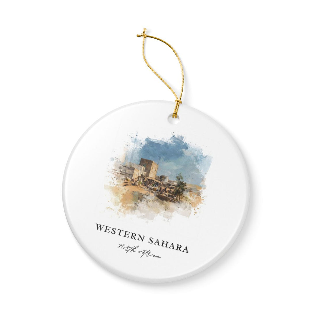 Western Sahara Africa Ornament: Unique Western Sahara Africa Souvenir, Western Sahara Africa Xmas Decor, and Authentic Western Sahara Africa Gift