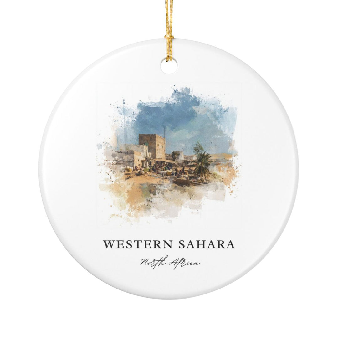 Western Sahara Africa Ornament: Unique Western Sahara Africa Souvenir, Western Sahara Africa Xmas Decor, and Authentic Western Sahara Africa Gift