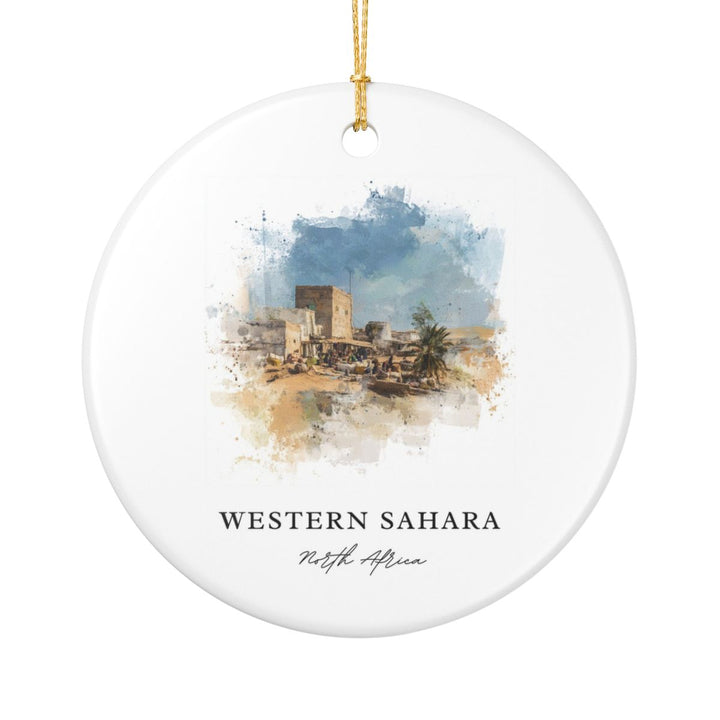 Western Sahara Africa Ornament: Unique Western Sahara Africa Souvenir, Western Sahara Africa Xmas Decor, and Authentic Western Sahara Africa Gift
