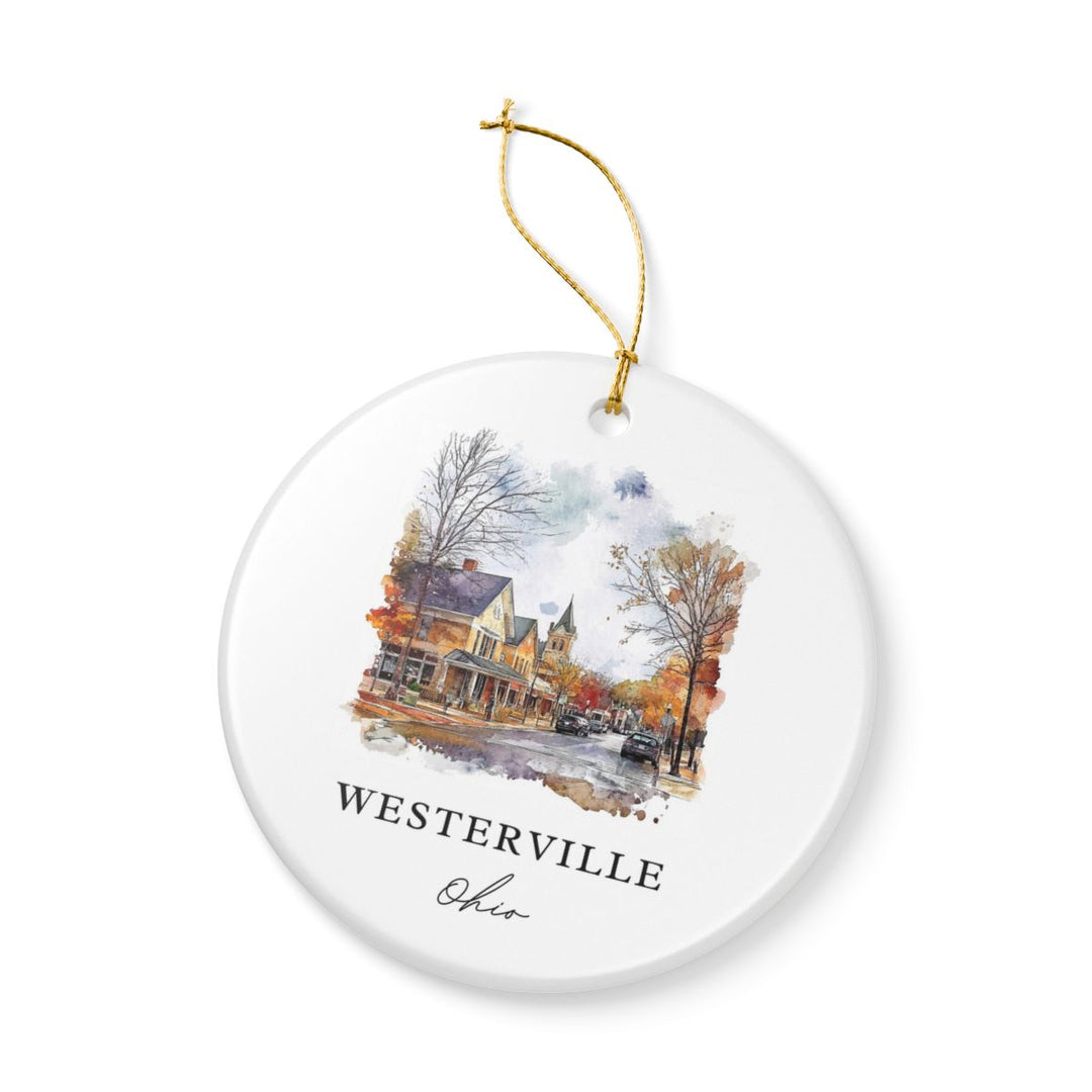Westerville OH USA Ornament: Unique Westerville Souvenir, Westerville Ohio Xmas Decor, and Authentic Westerville Gift