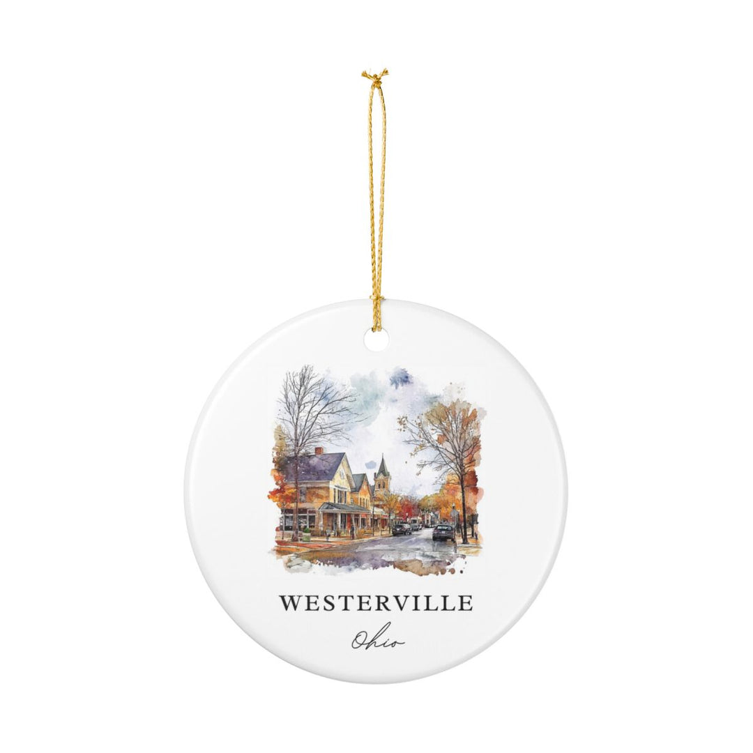 Westerville OH USA Ornament: Unique Westerville Souvenir, Westerville Ohio Xmas Decor, and Authentic Westerville Gift