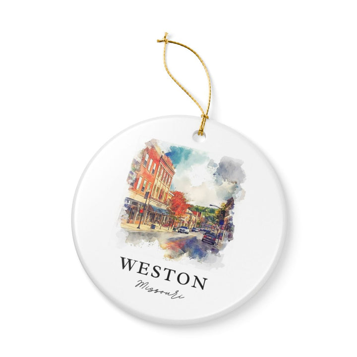 Weston Missouri Ornament: Unique Weston Missouri Souvenir, Weston Missouri Xmas Decor, and Authentic Weston Missouri Gift