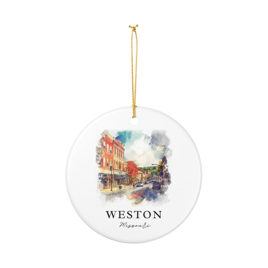 Weston Missouri Ornament: Unique Weston Missouri Souvenir, Weston Missouri Xmas Decor, and Authentic Weston Missouri Gift