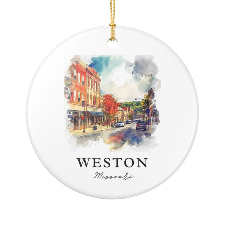 Weston Missouri Ornament: Unique Weston Missouri Souvenir, Weston Missouri Xmas Decor, and Authentic Weston Missouri Gift