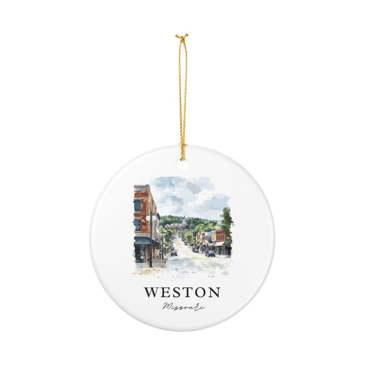 Weston Missouri Ornament: Unique Weston Missouri Souvenir, Weston Missouri Xmas Decor, and Authentic Weston Missouri Gift