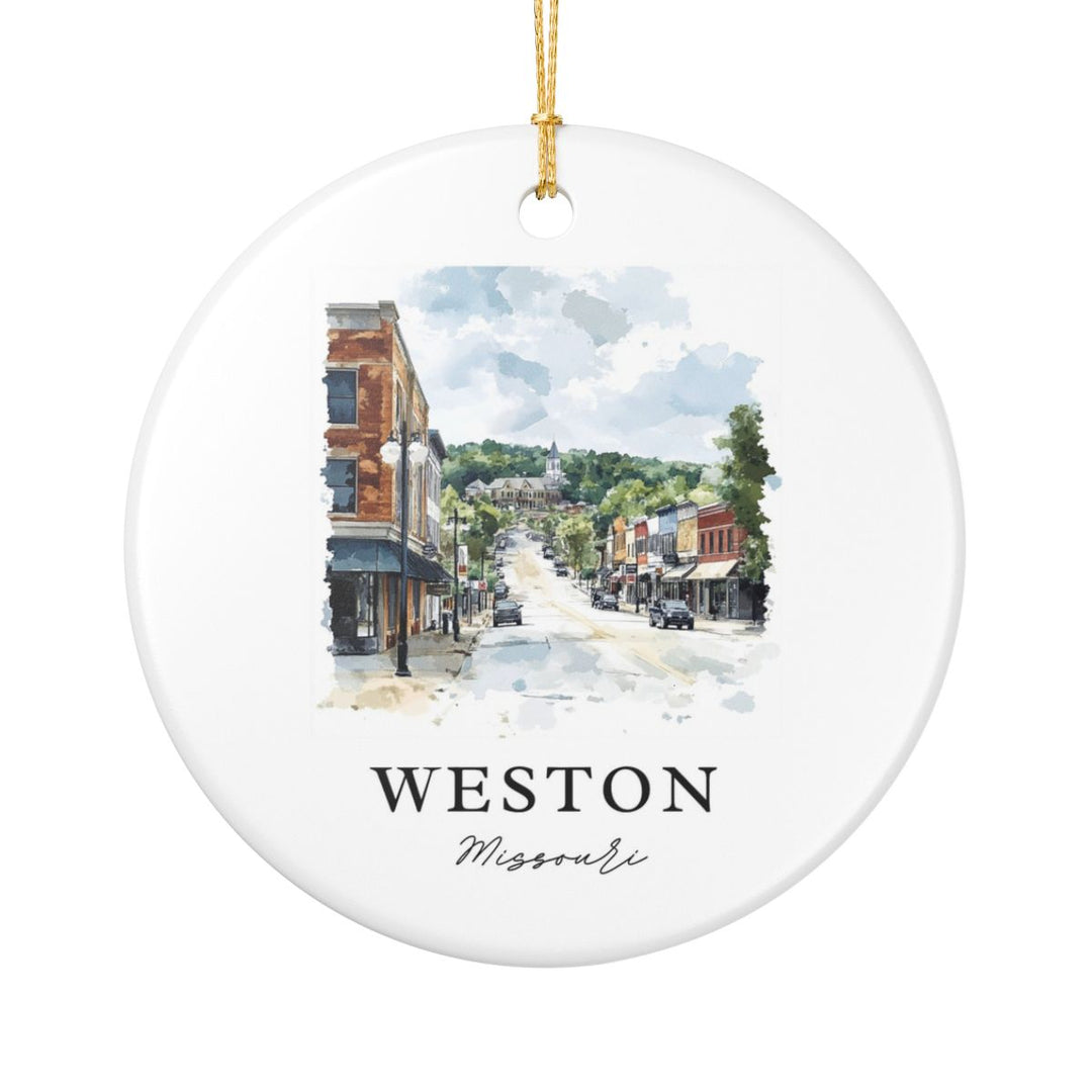 Weston Missouri Ornament: Unique Weston Missouri Souvenir, Weston Missouri Xmas Decor, and Authentic Weston Missouri Gift